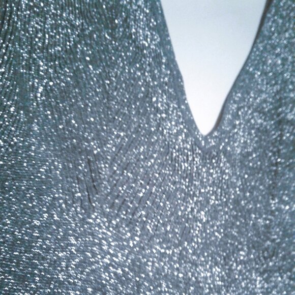 Guess- Woman sweater  top shiny light blue - Size XS - Picture 3 of 5